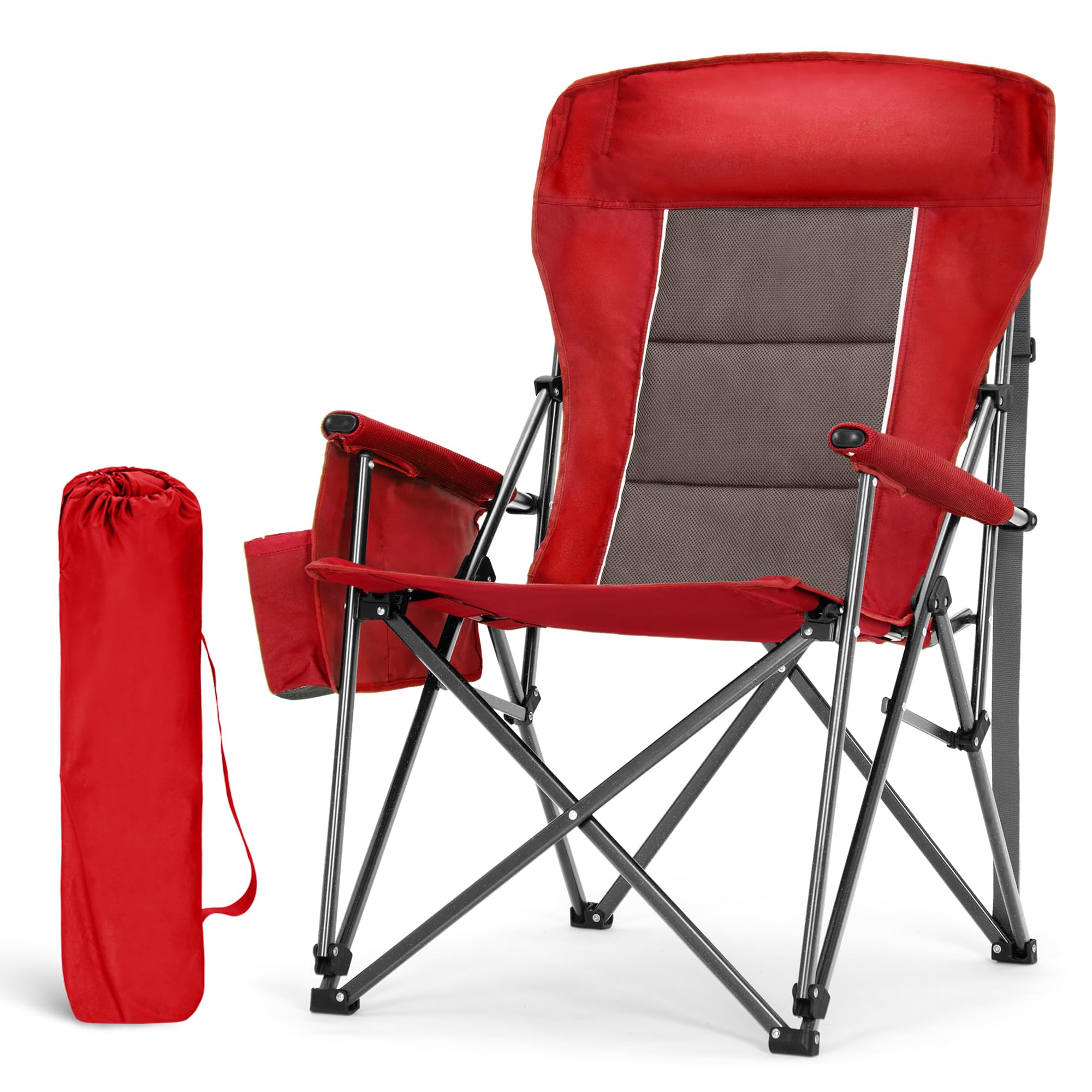 Oversized Heavy Duty Camping Chair with 29 Inch High Back