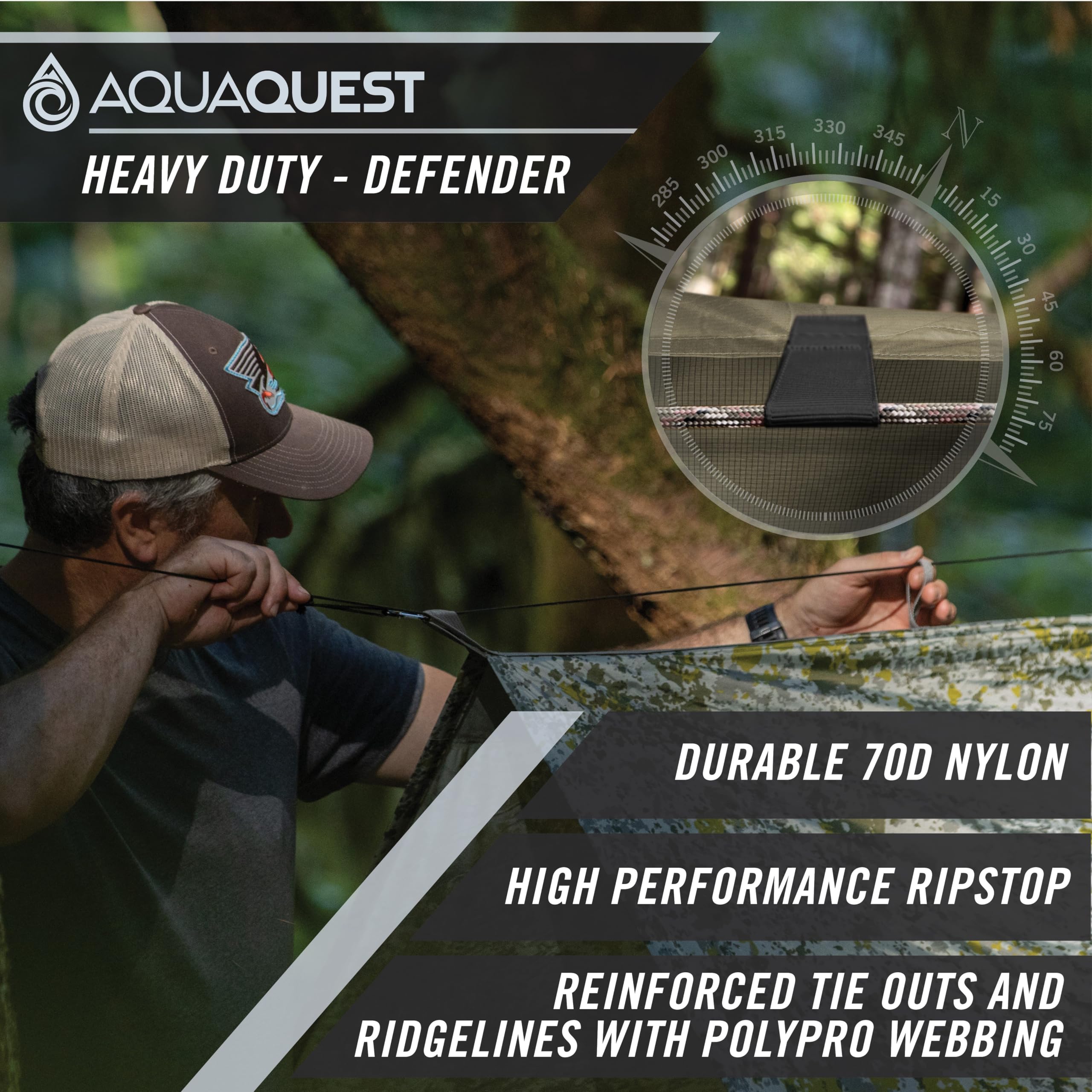 Heavy Duty Waterproof Camping Tarp for Bushcraft Survival
