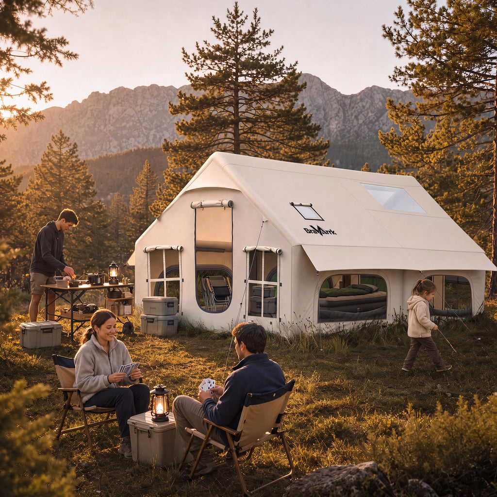 Large 8 to 12 Person 4 Season Inflatable Camping Tent