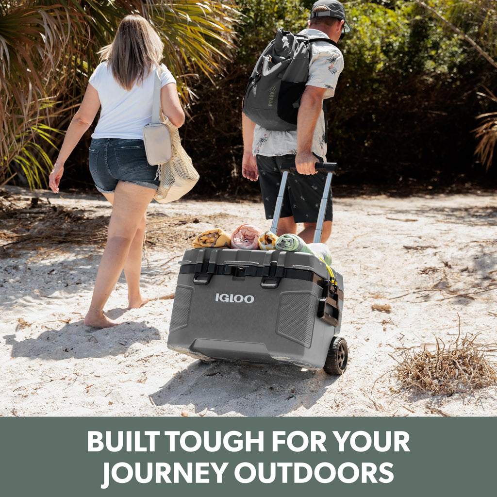 Insulated Hard Shell Rolling Cooler with Wheels